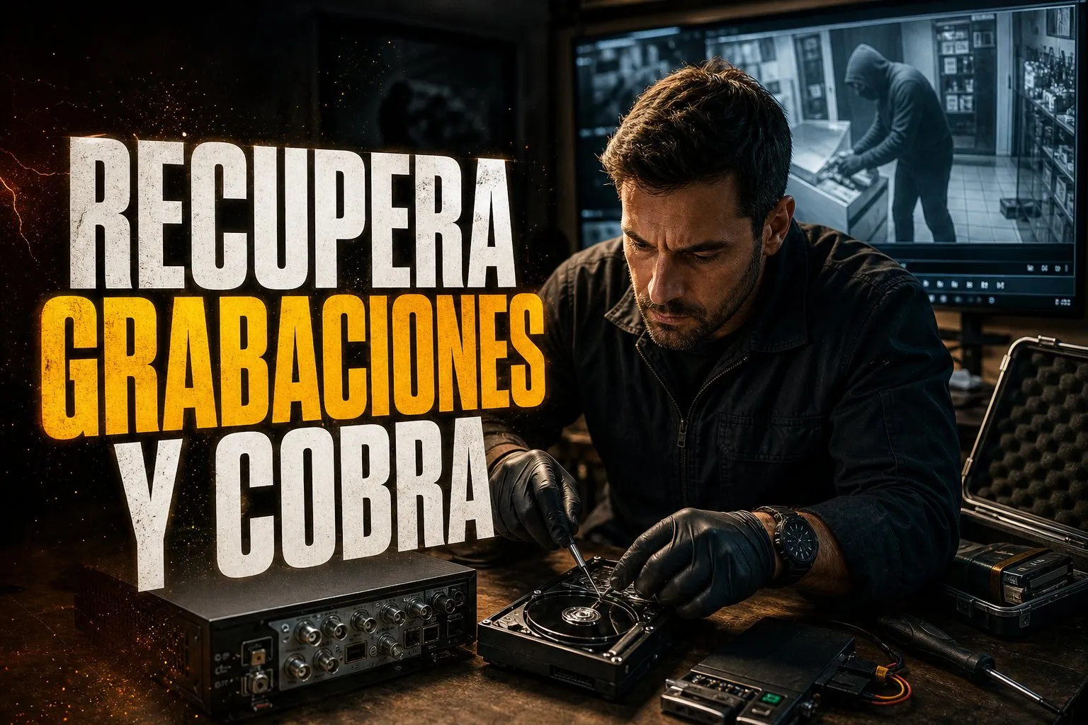 Técnico en recuperación de datos CCTV/DVR